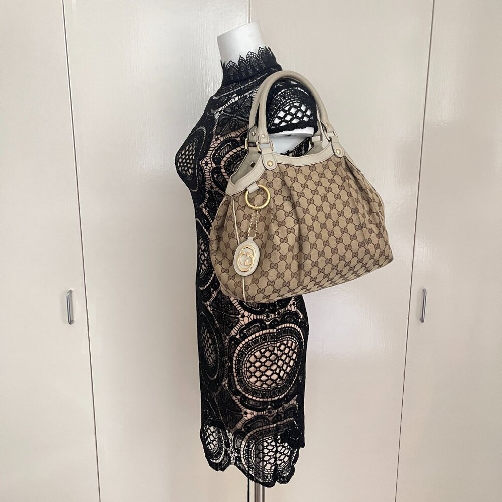 Auc Gucci GG Monogram Canvas Sukey Bag - Picture 8 of 12